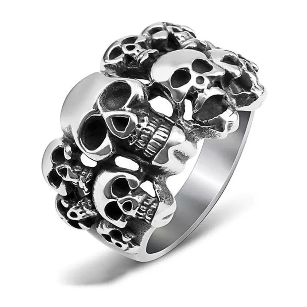 Totenkopf Ring Groß Schädel Welt